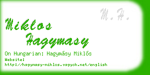 miklos hagymasy business card