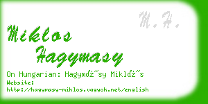miklos hagymasy business card